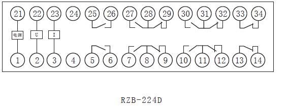 RZB-D系列bat365中文官方网站内部接线图